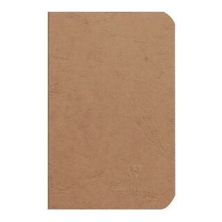 Notizbuch mit Drahtheftung Age Bag 9x14 cm, 48 Blatt blanko - Tabak