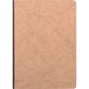 Notizbuch AgeBag A5 Leinen kariert 96 Blatt - Grau
