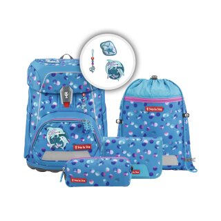 Step by Step Schulranzen-Set FIT Schulranzen-Set Dolphin Finja, 5-teilig