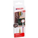 Edding 751 Glanzlackmarker sortiert metallic 3er Set...