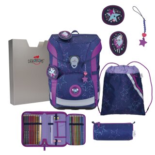 DerDieDas Schulranzen-Set ErgoFlex Easy Exklusiv LED Dancing Star