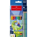 FABER-CASTELL Dreikant-Buntstifte Colour GRIP Dino, 10+3