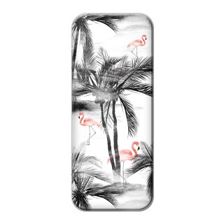 Blechetui Zirkelkasten Pen Case, Flamingo