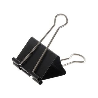 Foldbackklammern schwarz vernickelt 1 Schachtel = 12 Klammern