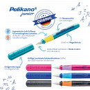 Füllhalter Pelikano Junior transluzent türkis Feder L für Linkshänder