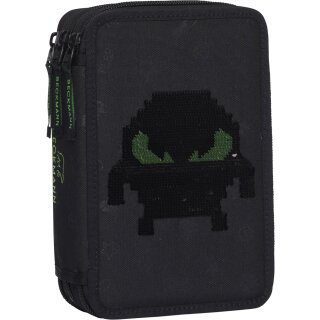 Beckmann 3-Fach Federtasche Pixel mit Inhalt