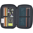 Beckmann 3-Fach Federtasche Pixel mit Inhalt