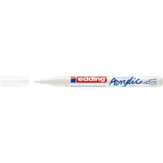edding 5500 Acrylmarker extra fein verkehrsweiß matt