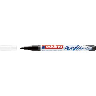 edding 5500 Acrylmarker extra fein tiefschwarz matt