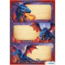 HERMA Buchetiketten Dragon 7,6 x 3,5cm VE=9 Aufkleber