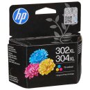 HP 302XL / HP 304xl Tintenpatrone farbig ca. 300 Seiten