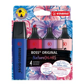 Stabilo Textmarker Boss Original NatureCOLORS Wildflower VE=4 Stifte