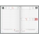 Buchkalender 2027 1Seite/1Tag 352 Seiten, Sa+So auf einer Seite, Einband