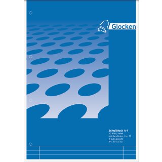 Glocken Schulblock A4 liniert Lineatur 27, 50 Blatt