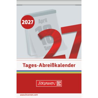 Tagesabreißkalender 2027 – 1 Seite pro Tag – 65 × 98 mm