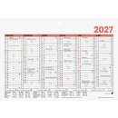 Tafelkalender 2027 DIN A5 quer – 6 Monate pro Seite