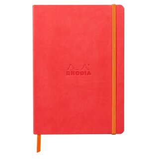 Rhodia Notizbuch A5 liniert80 Blatt, koralle