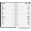 Glocken Taschenkalender 2027 schwarz – Monatskalender 8,7 × 15,3 cm mit Leporellofaltung
