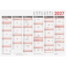 Tafelkalender 2027 DIN A3 quer, 6 Monate auf 1 Seite