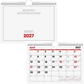 Monatskalender 2027 DIN A4 quer – 1 Monat je Seite