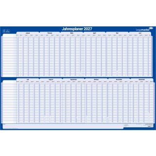Legamaster Projektplaner 2027, 60 × 90 cm, laminiert – Jahresplaner mit 2 × 6 Monaten
