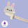 LEGAMI löschbarer Gelstift Bunny (Hase), Violett, 0,7 mm