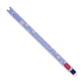 LEGAMI löschbarer Gelstift Hippo (Nilpferd), Blau, 0,7 mm