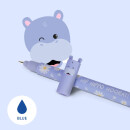 LEGAMI löschbarer Gelstift Hippo (Nilpferd), Blau, 0,7 mm
