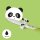 LEGAMI löschbarer Gelstift Panda, Schwarz, 0,7 mm