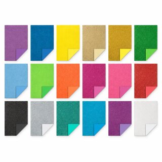 Glitter-Moosgummi Knorr Prandell CreaSoft 20 x 30 cm, 2 mm – 18 Farben
