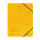 Postmappe  A4, fester Karton, intensiv gelb ohne Klappen,  mit 2 Gummiz&uuml;gen