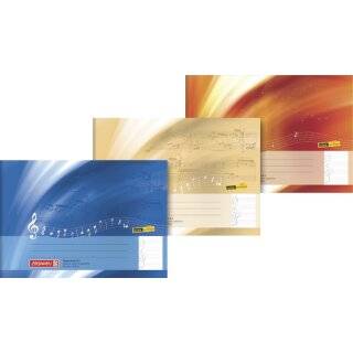 BRUNNEN Notenheft A5 quer Lineatur 14 - 8 Blatt, 6 Systeme