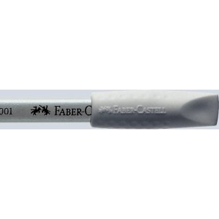 Radierer GRIP 2001 Eraser Cap, 2er, für Blei- und Farbstifte auf Papier, 10 x 10 x 40 mm, grau