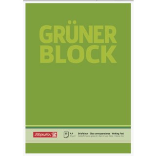 BRUNNEN Der Grüne Block A4 unliniert, 50 Blatt, 60 g/m²