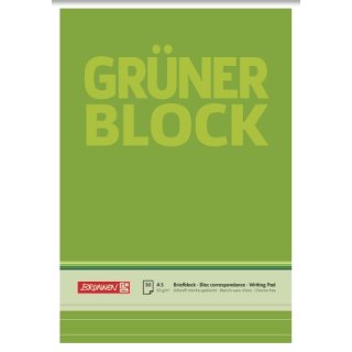 Brunnen "Der Grüne Block" A5, liniert,  60g/m² 50 Blatt