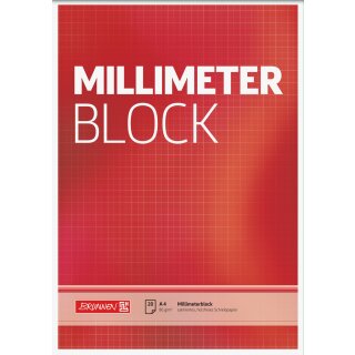 Brunnen Millimeterblock A4 80g/m²,  20 Blatt, Schreibpapier