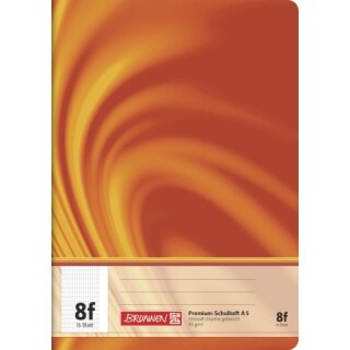 BRUNNEN Vivendi Premium Schulheft A5 Lineatur 8f - 16 Blatt, 90 g/m²