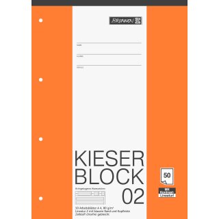 Brunnen Kieserblock A4 Lin2, 50 Blatt