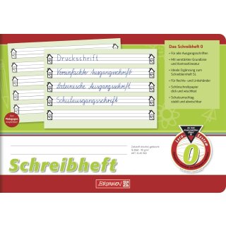 BRUNNEN Schreiblernheft A5 quer Lineatur 0 - 16 Blatt