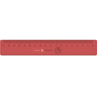 Lineal 17 cm Linkshänder, rot