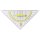 Brunnen Geometrie-Dreieck, 22cm Hypotenuse, glasklar mit abnehmbaren Griff