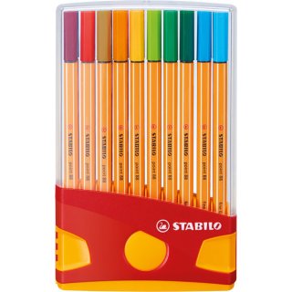 Stabilo point 88 Tintenschreiber, Fineliner 88/20-03 ColorParade Box mit 20 Stiften