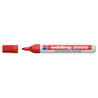 Marker 3000 mit Rundspitze, 1,5 - 3 mm, nachfüllbar, rot