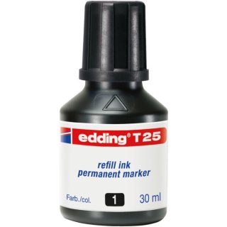 Edding T25 Nachfülltusche  (30ml) , refill ink, permanent  schwarz