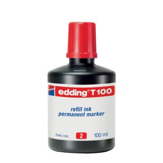 Edding T100 Nachf&uuml;lltusche, refill ink, permanent,  rot