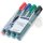 permanent marker 350, 2 - 5 mm Keilspitze, sortiert, nachfüllbar, rot, blau,grün, schwarz, VE = 1 Etui à 4 Stifte