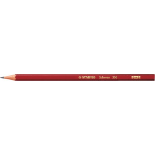 Stabilo Bleistift Swano 306, sechseckig, rot lackiert, Härte:   B