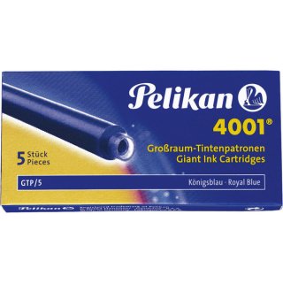 Pelikan Tintenpatrone 4001 Großraum GTP/5 königsblau VE = 5 Stück
