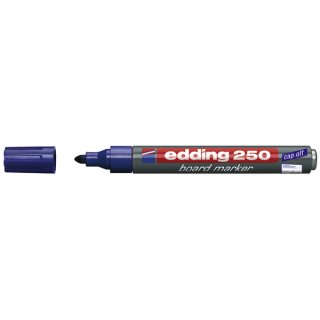Edding 250 Whiteboardmarker Rundspitze 1,5-3mm, blau nachfüllbar