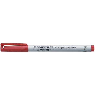 Folienschreiber, 0,6 mm, wasserlöslich, nachfüllbar, rot